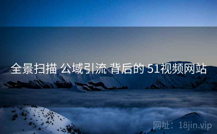 全景扫描 公域引流 背后的 51视频网站 全景扫描 公域引流 背后的 51视频网站