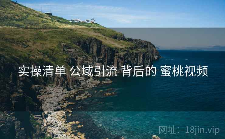实操清单 公域引流 背后的 蜜桃视频 实操清单 公域引流 背后的 蜜桃视频